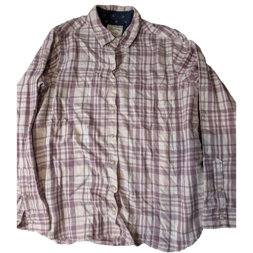 Jachs Girlfriend New York Womens Plaid Button Down Shirt Small Long Sleeve Top